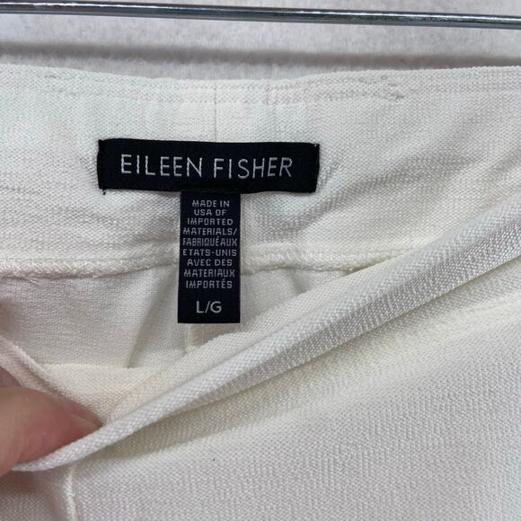 Eileen Fisher Washable Crepe Pants Size Large White - Picture 2 of 7